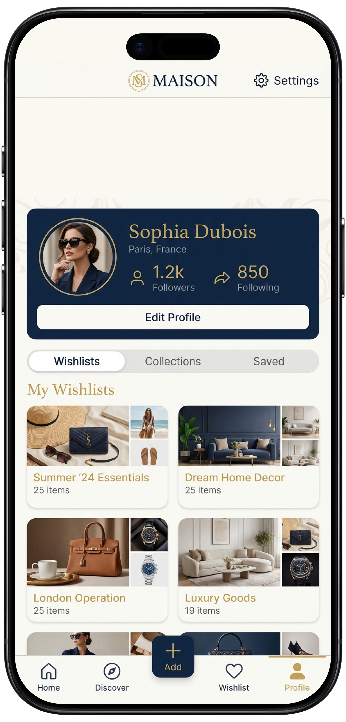 Screenshot of an example Serifos app