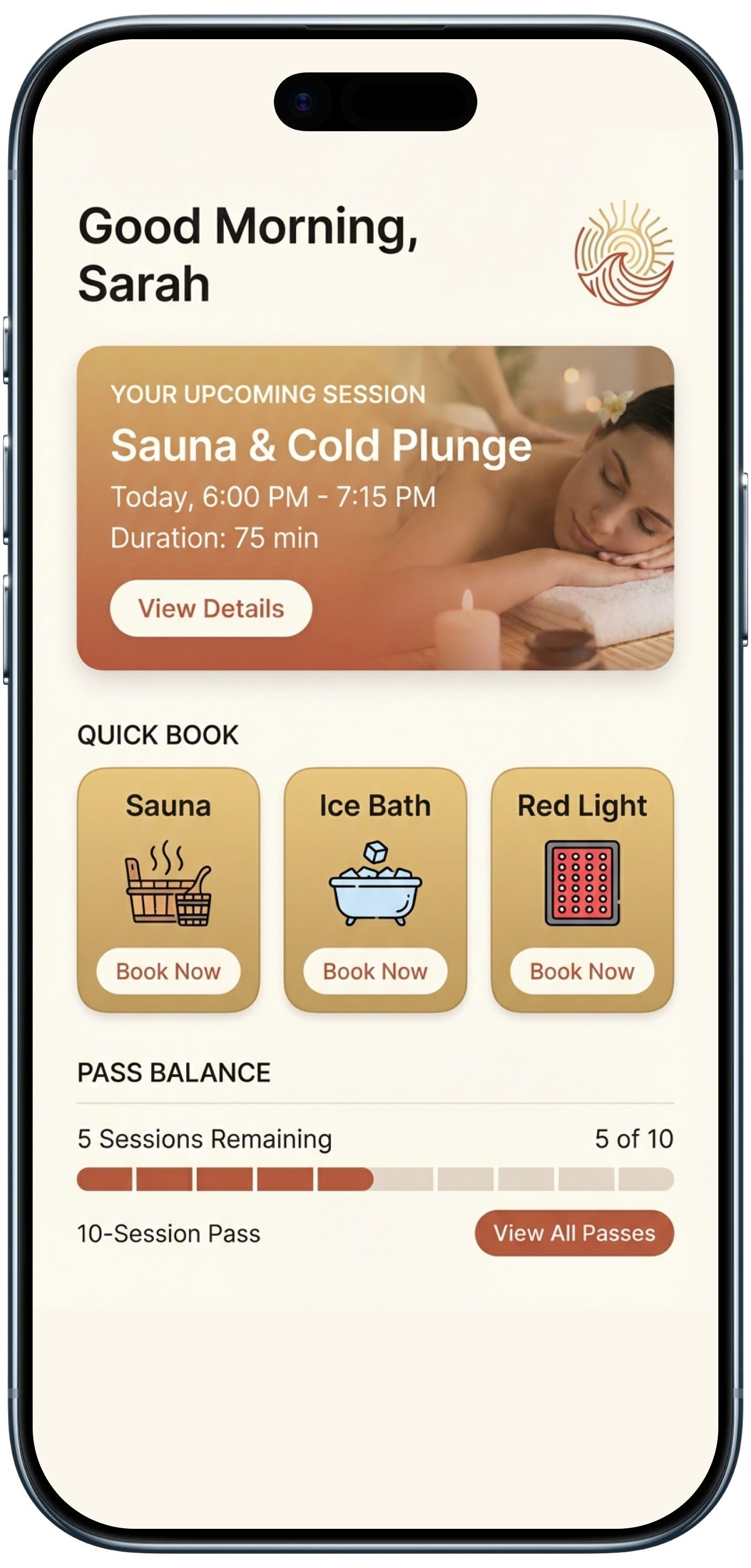 Screenshot of an example Serifos app