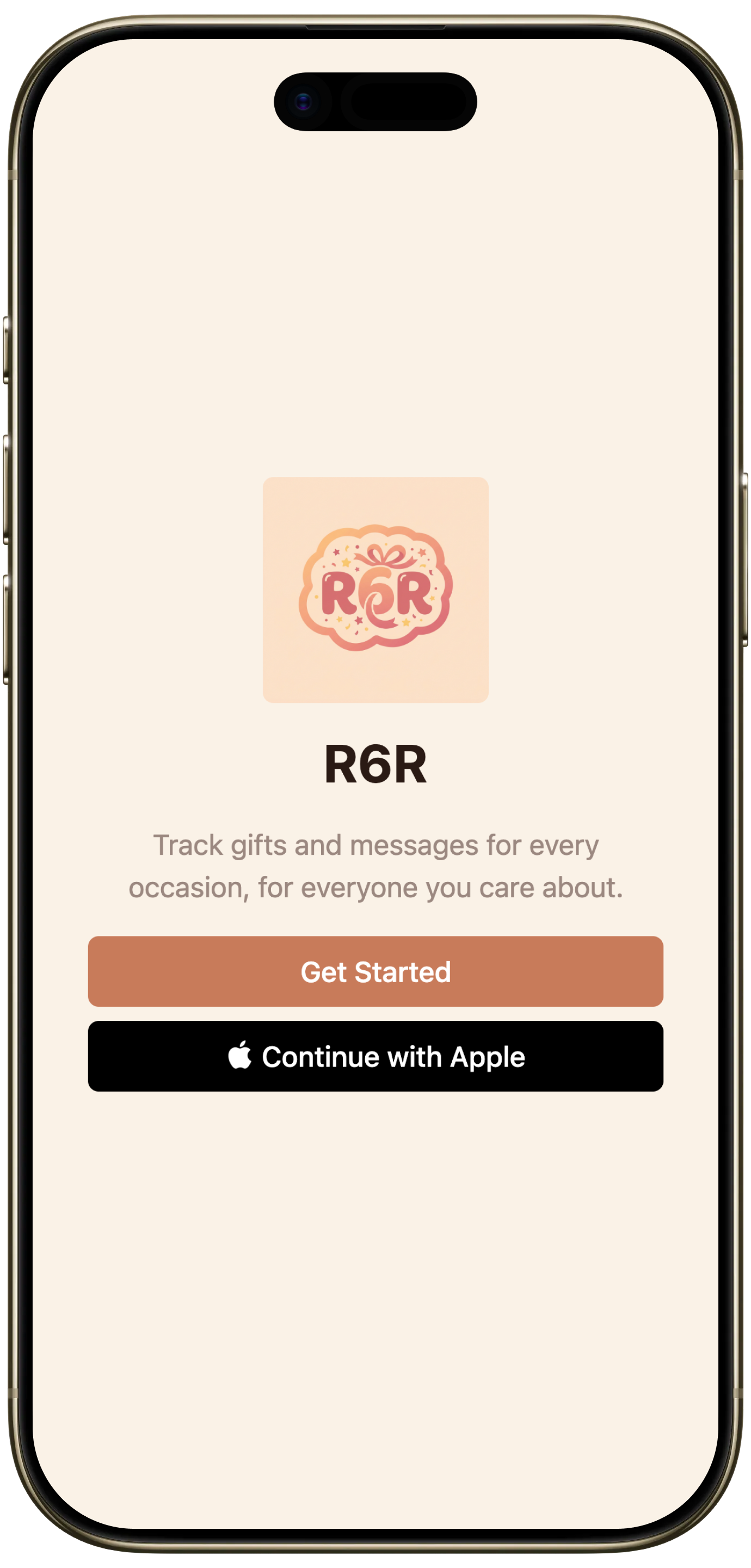 Screenshot of an example Serifos app